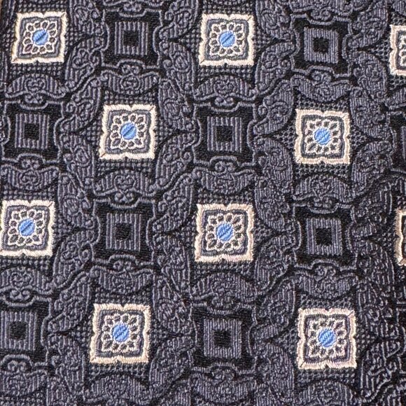 3 X JoS A Bank Executive & Signature Collection Tie Gray Yellow Rust Foulard Geo - Picture 7 of 7